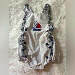 Little Threads sailboat bubble with ruffled straps